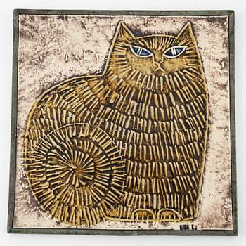 Lisa Larson, väggreliefer, 4 st, Gustavsberg.