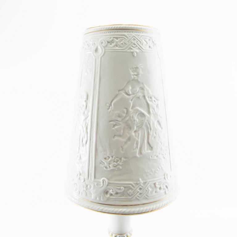 Table lamp Plaue Germany first half/mid 20th century porcelain.
