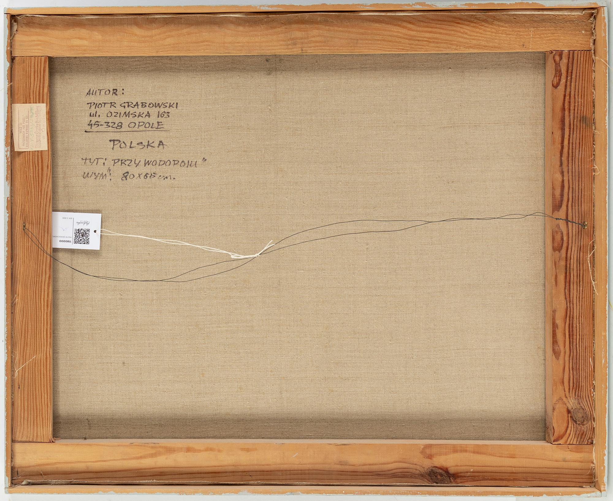 PIOTR GRABOWSKI, oil on canvas, signed.