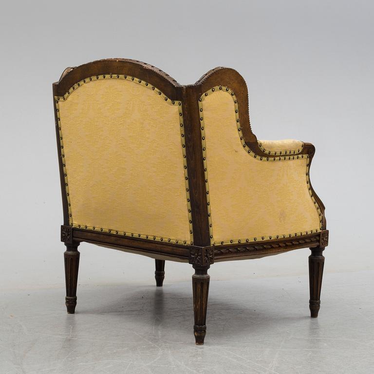 BERGÉRE / FÅTÖLJ, Louis XVI-stil, 1900-talets början.