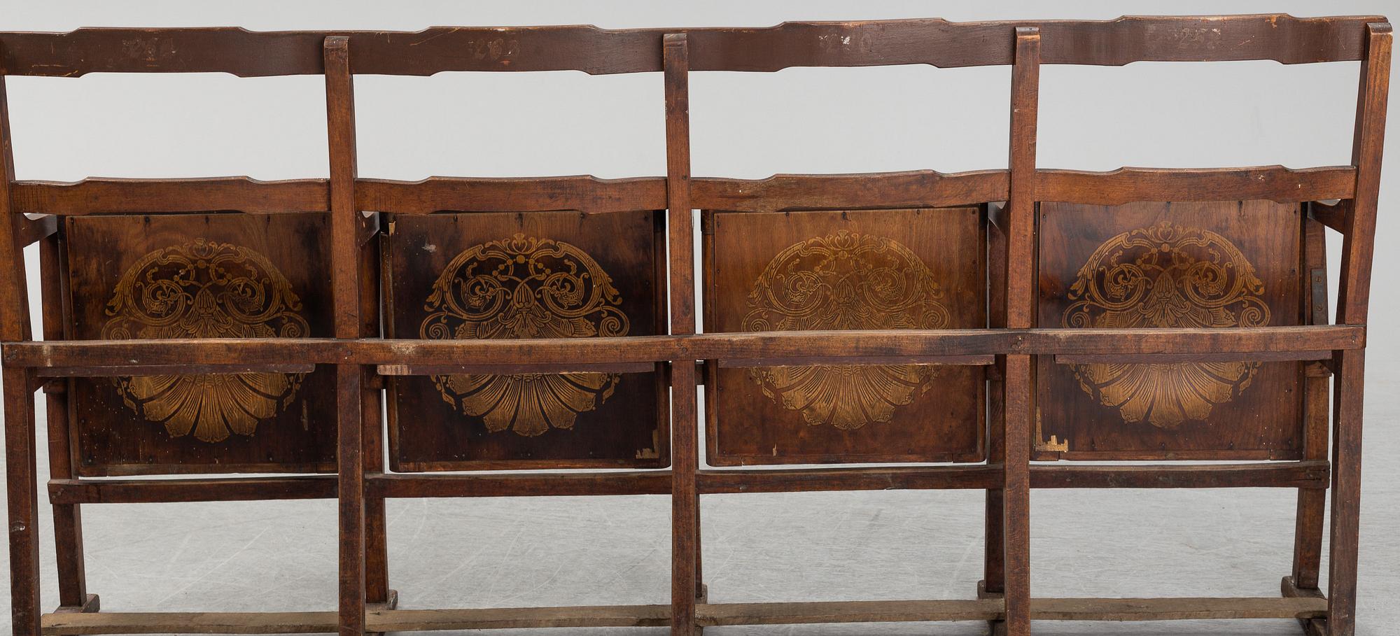 A pair of benches from the early 20th century.