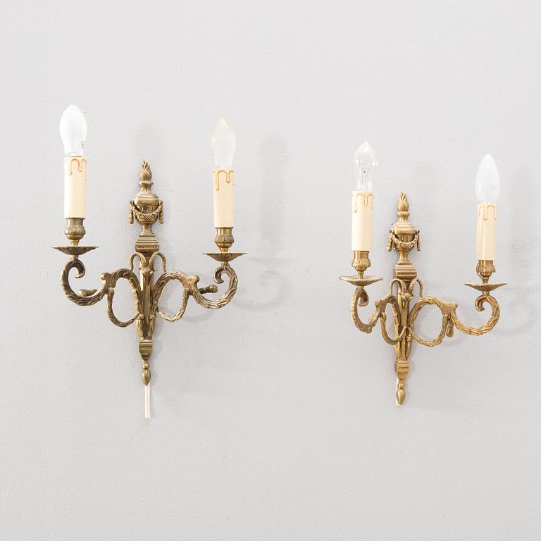 Vägglampetter ett par Louis XVI-stil 1900-talets första hälft.