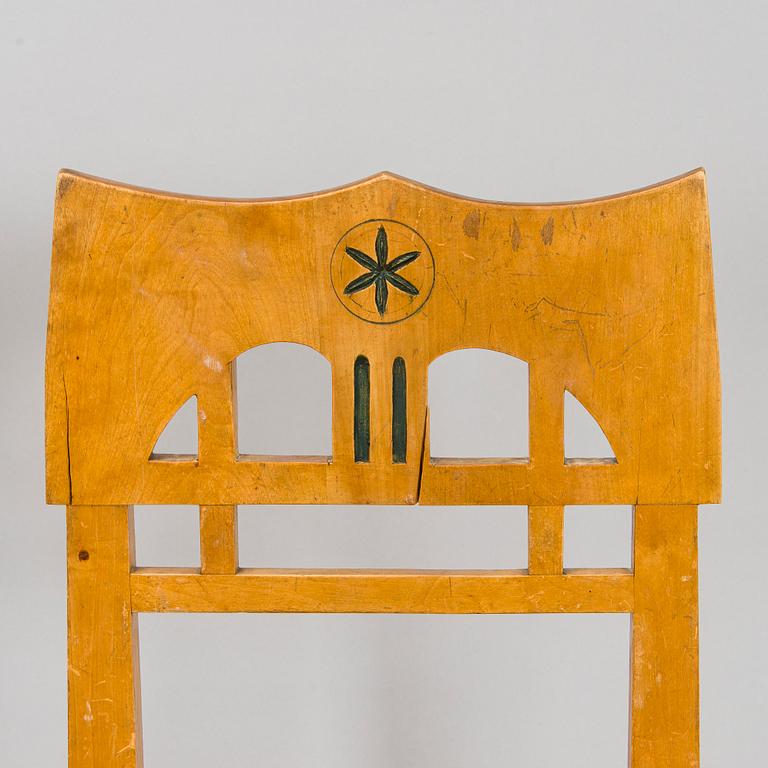 Yrjö Blomstedt, probably, chairs 4 pcs, circa 1900.
