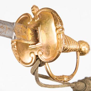 An infantry officer's sword, second half of 18th Century.