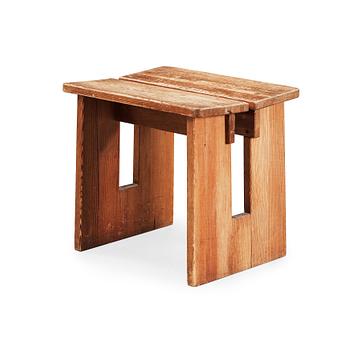 471. An Axel Einar Hjorth stained pine stool, Nordiska Kompaniet, Sweden 1930's.