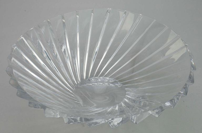 KRISTALLSKÅL, sign. Aimo Okkolin, Riihimäen Lasi. 1900-talets senare hälft.