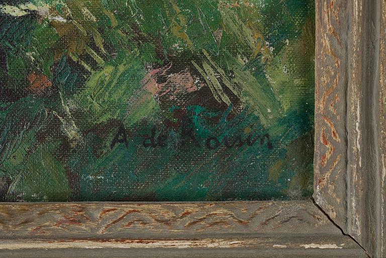 OKÄND KONSTNÄR, olja på duk, otydligt signerad.