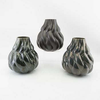 Lisa Hilland, three vases "Eda" for Myltha, 21st century.