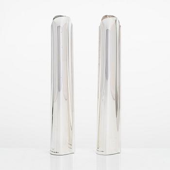 Tapio Wirkkala, Two sterling silver vases, 'TW 36', Kultakeskus Hämeenlinna, 1959.
