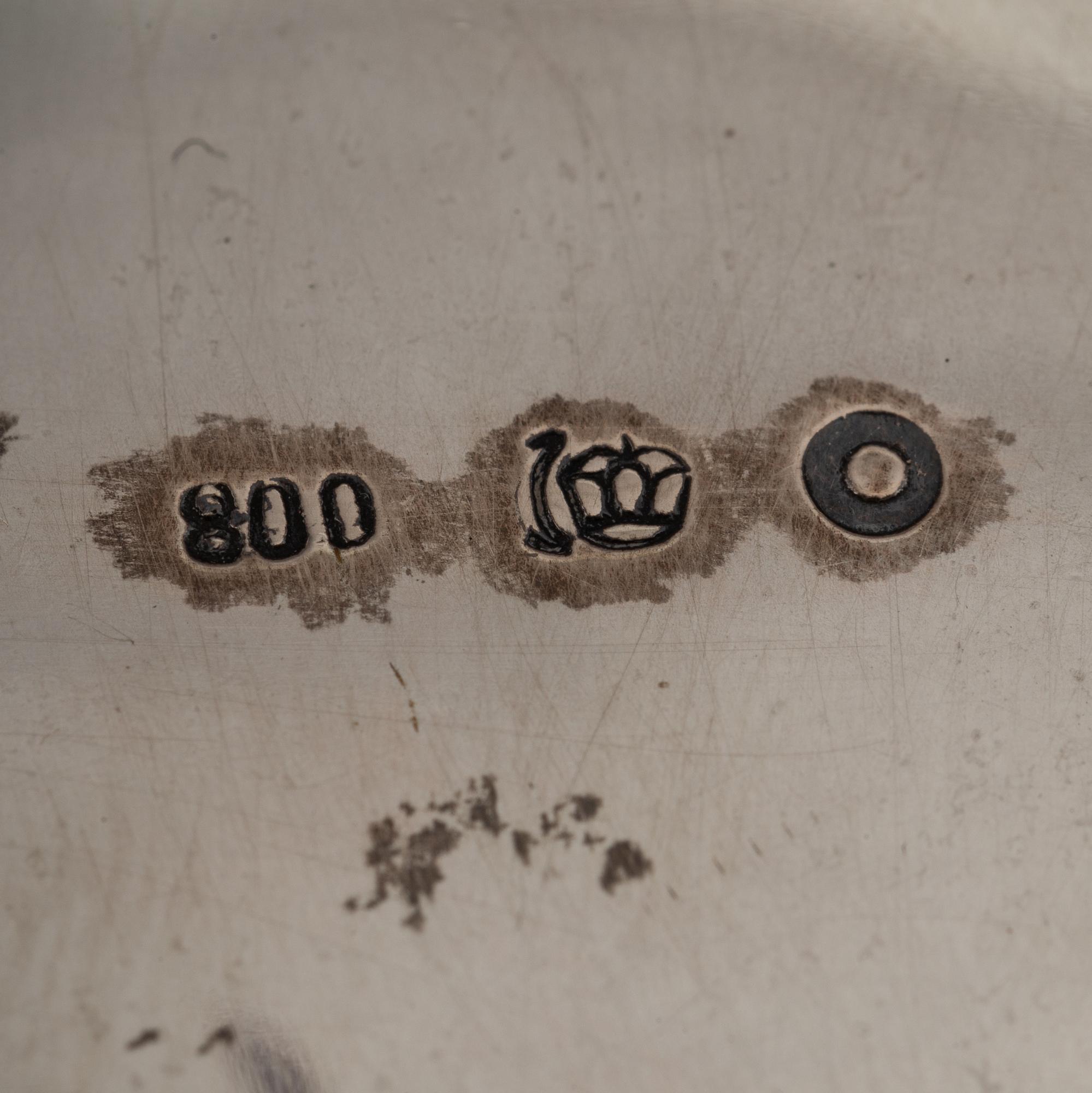 A German rococo style silver tea- and coffee service.