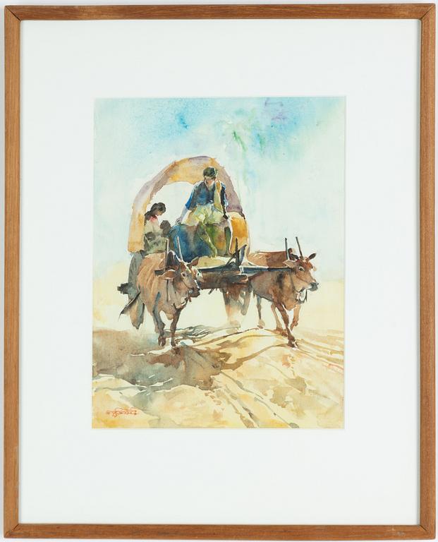 Kyaw Thaung, 'Ox-cart'.