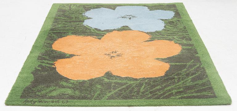 Andy Warhol, after. A 'Flowers' carpet, Denmark, EGE Axminster A/S, c. 202 x 140 cm.