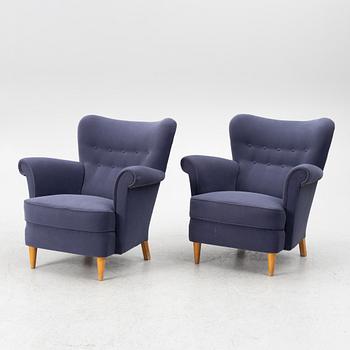 Fåtöljer, ett par,1900-talets mitt.