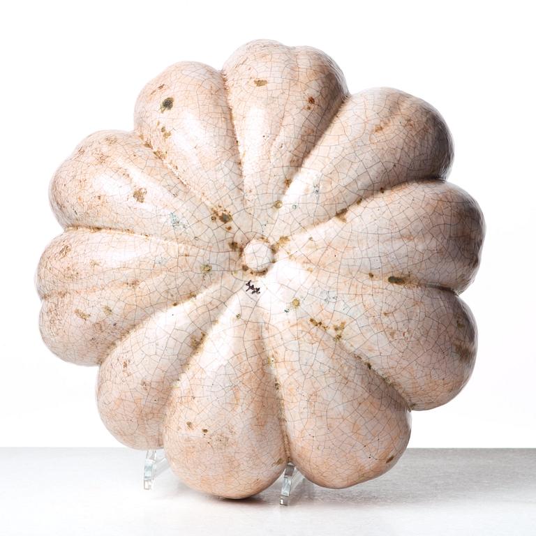 Hans Hedberg, a faience sculpture of a pumpkin, Biot, France.
