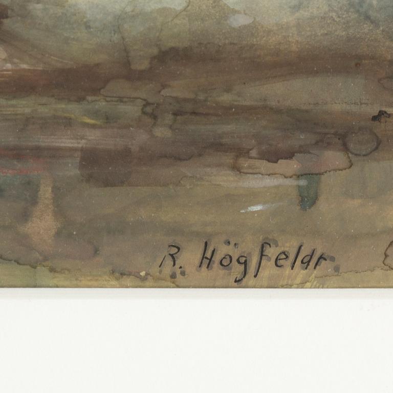 ROBERT HÖGFELDT, Akvarell, signerad.