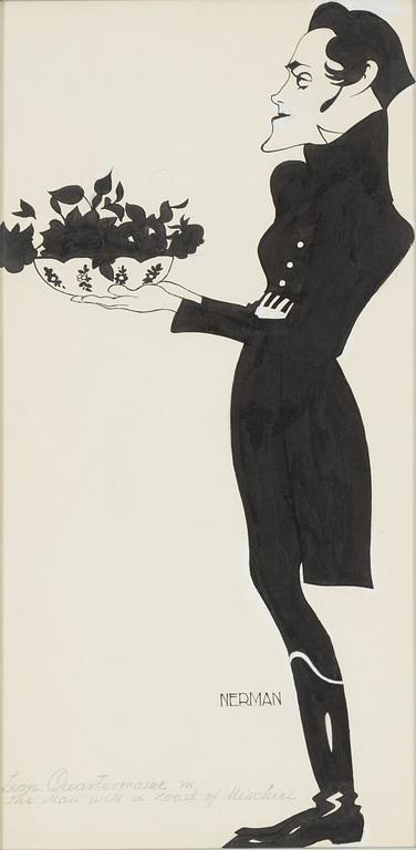 Einar Nerman, ink drawing, signed.