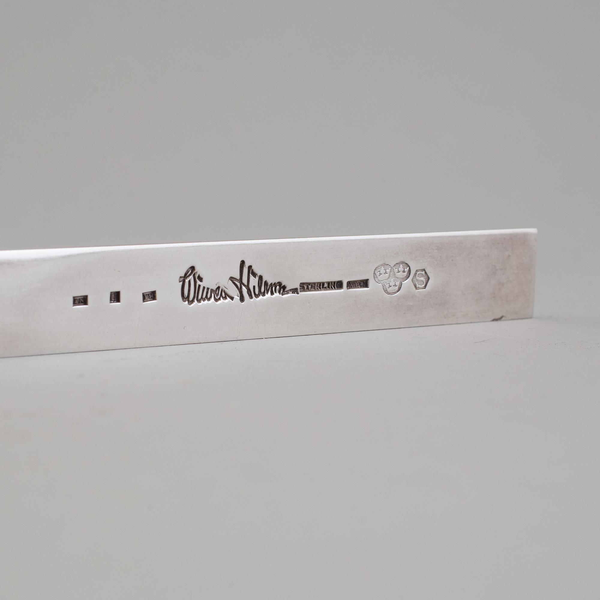 WIWEN NILSSON, brevkniv av sterlingsilver, Anders Nilsson, Lund 1973. Vikt ca 50 gram.