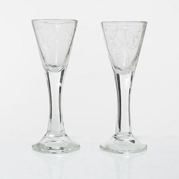 Jonas Bohlin, A pair of shot glasses, 'A glass, Reijmyre, 1997.