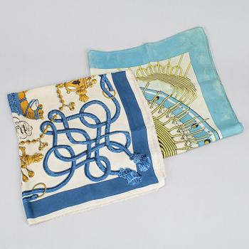 Hermès, two silk scarves, "Alternateur" & "Palefroi".