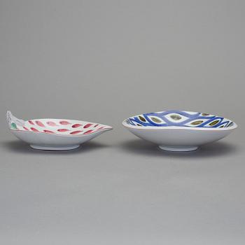 FAT, 2 st, fajans, Stig Lindberg, Gustavsberg Studio.