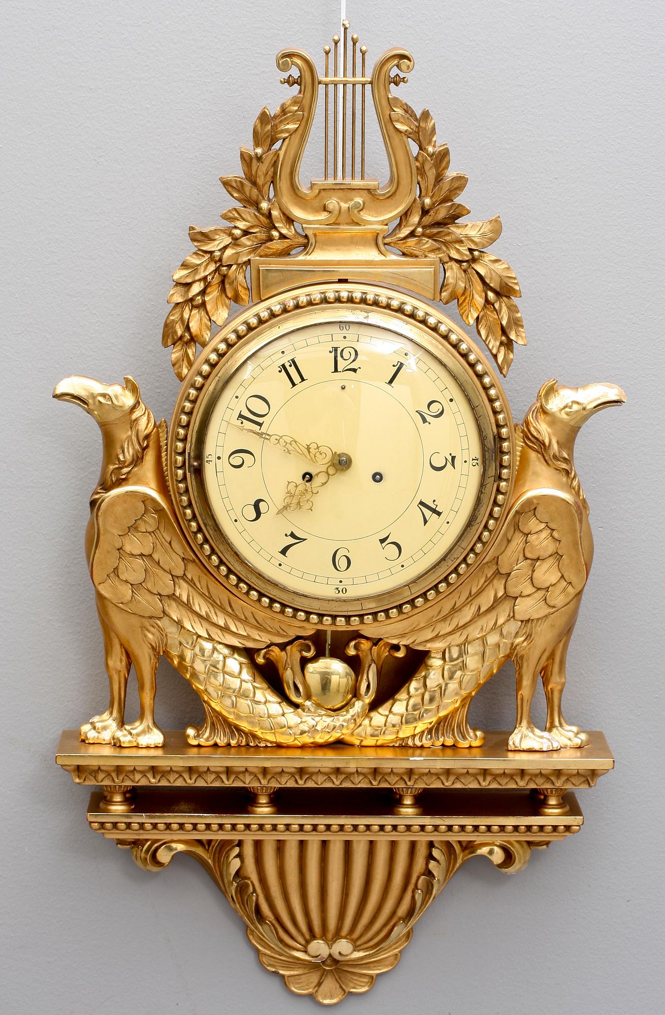 VÄGGPENDYL, empirestil, 1900-tal.