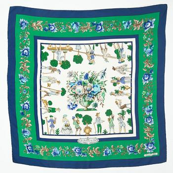 762. HERMÈS, scarf, "Les Jardiniers du Roy".