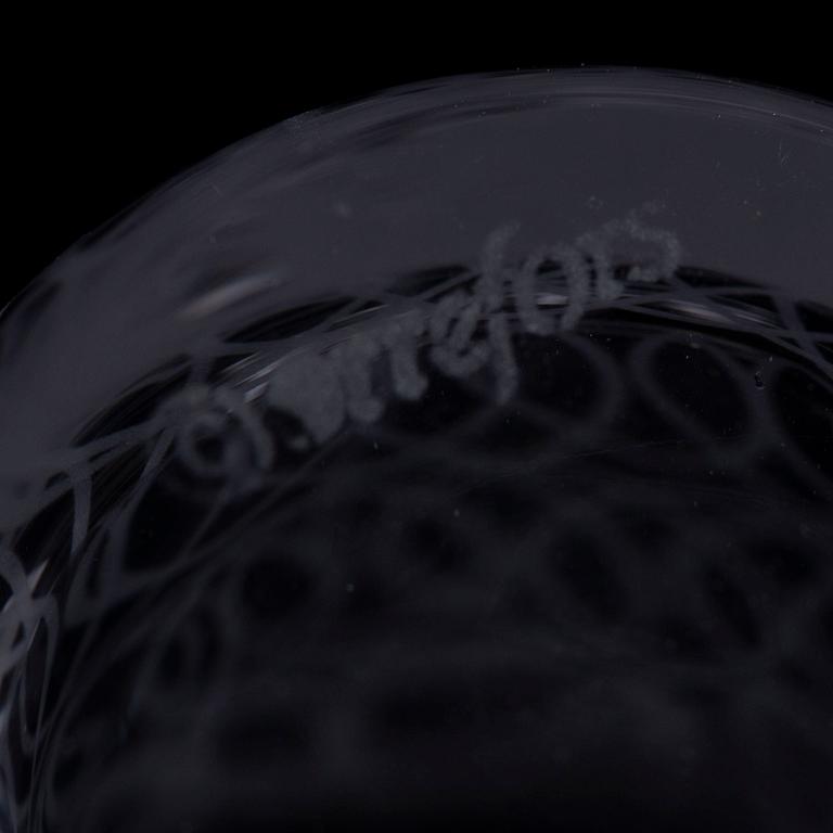 INGEGERD RÅMAN, glas, 6 delar, Orrefors, 2000-tal.