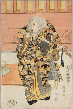 Utagawa Toyokuni I, Nakamura Daikichi playing Ikyu.