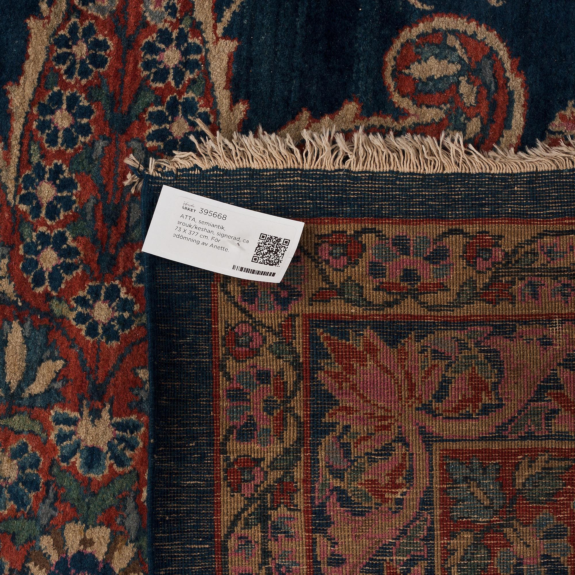 MATTA, semiantik, Sarouk sannolikt, signerad, ca 573 X 377 cm.