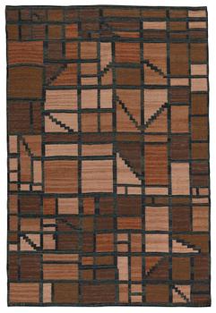 Irma Kronlund, A CARPET, flat weave, ca 218,5 x 147 cm, Signed KLH IK.