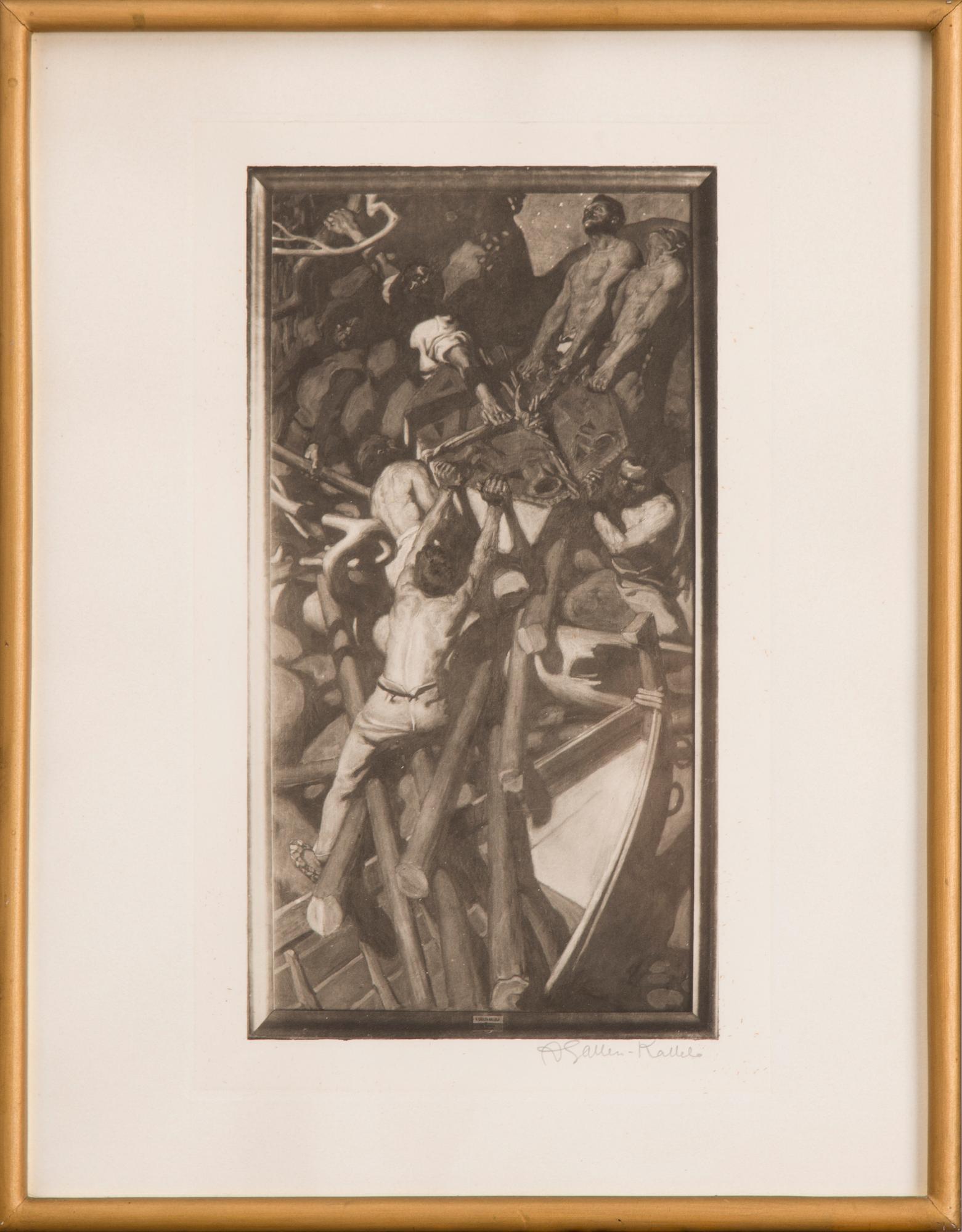 AKSELI GALLEN-KALLELA, heliogravure signed.