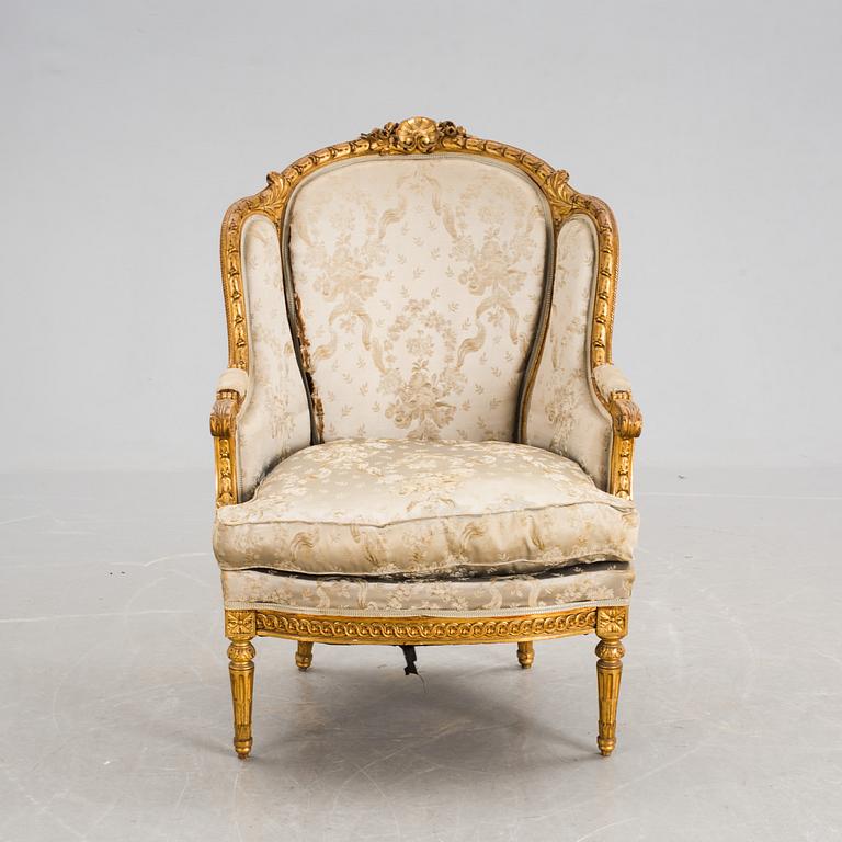 BERGÈRE, Louis XVI-stil, omkring 1900.