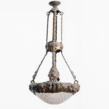 Alice Nordin, ceiling lamp, Jugend, Böhlmarks, early 20th century.