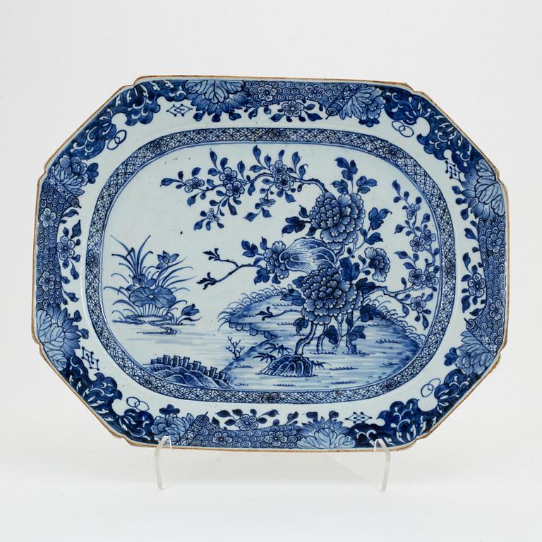 Stekfat, kompaniporslin. Qingdynastin, Qianlong (1736-95).
