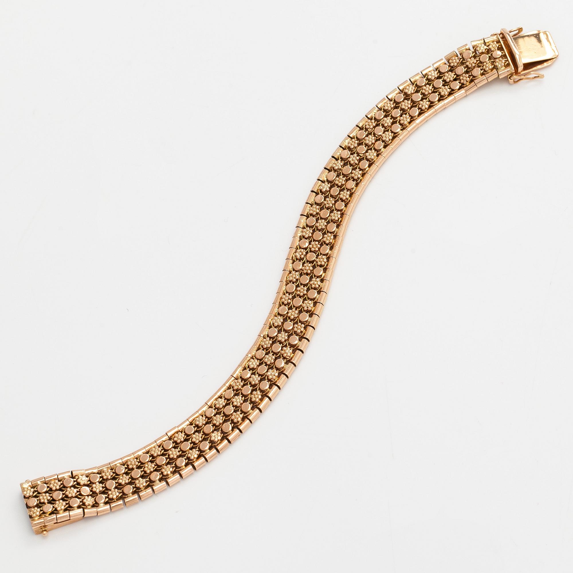 Bracelet, 14K gold, Aikala, Helsinki 1970.