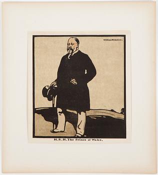 William Nicholson, portfolio with 12 woodcuts. Dated 1899.