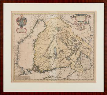 KARTA, gravyr, efter Jacobo Schutz, 1700-tal.