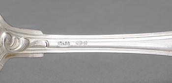 BESTICKSERVIS, 22 delar, silver, "Sachsisk", Cohr och Mema, 1980-tal. Total vikt inkl stålblad ca1089g.