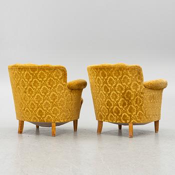 Fåtöljer, ett par, Swedish Modern. 1940-tal.