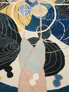 Hilma af Klint, a carpet, "Group III, no 5, The Large Figure Paintings", 10/30, hand tufted, ca 201 x 162,5 cm.