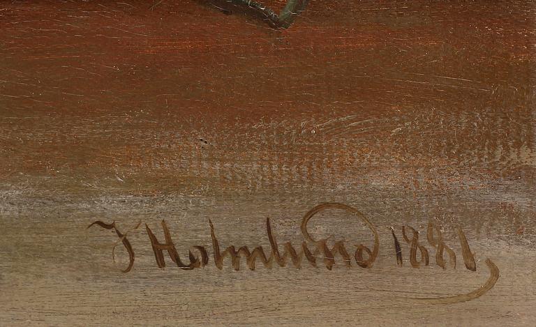 JOSEFINA HOLMLUND, olja på duk, signerad och daterad 1881.
