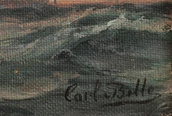 CARL LUDWIG BILLE, olja på uppfodrad duk, signerad.