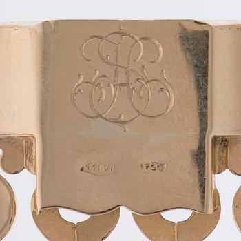 ARMBAND, 18K guld, Italien. Vikt 49,4 g.