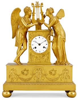 992. A French Empire mantel clock.