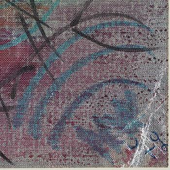 NELL WALDEN, mixed media on paper.