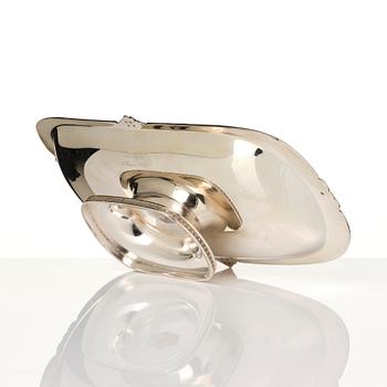 A bowl, 800/1000 silver, Vercelli, Italy, mid-20th Century.