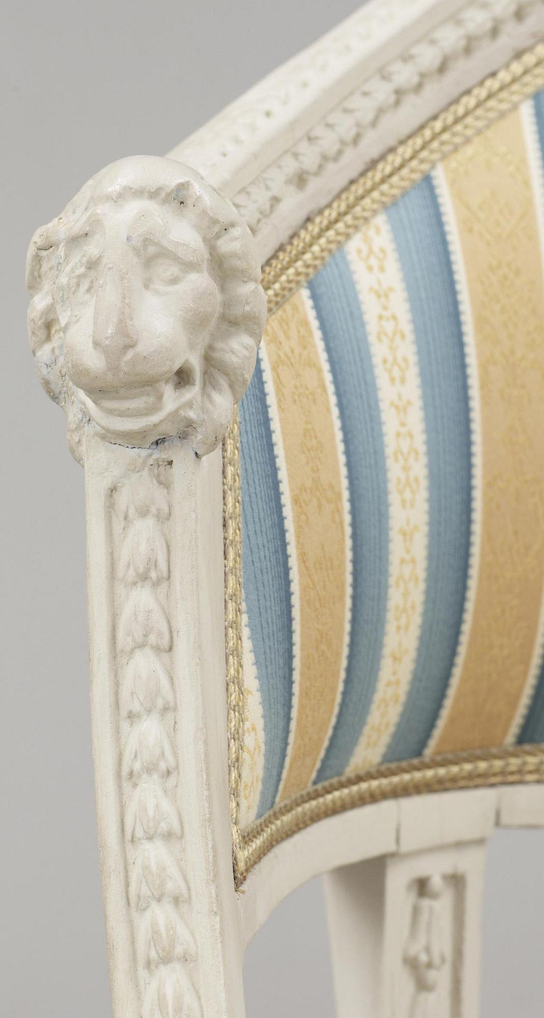 A pair of late Gustavian circa 1800 armchairs.