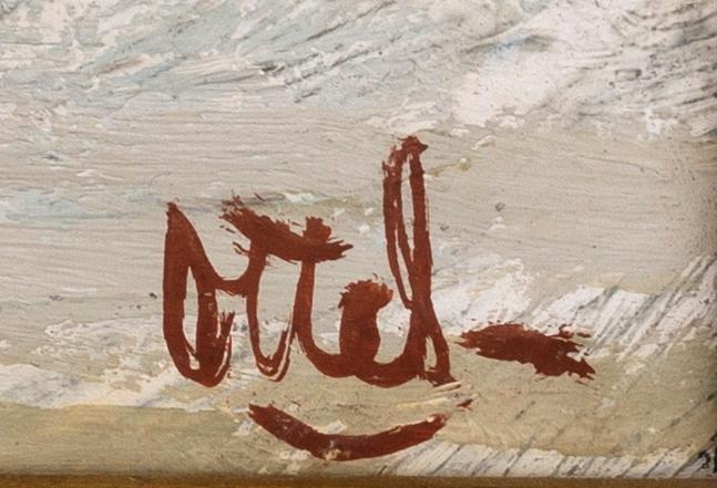 Otte Sköld, a signed oil on board.