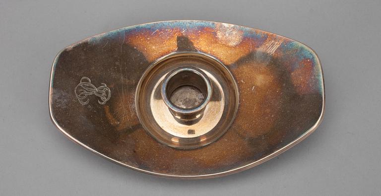 LJUSSTAKE, silver, Bertel Gardberg, Kultakeskus, Tavastehus, 1958. Vikt 75,5.