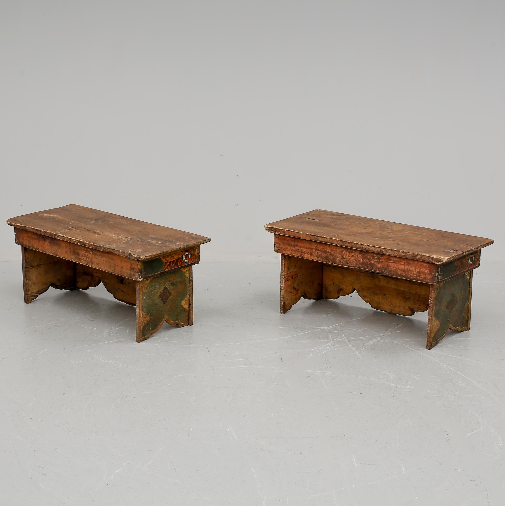 FÄLLBORD, ett par, Tibet, 1900-talets början.